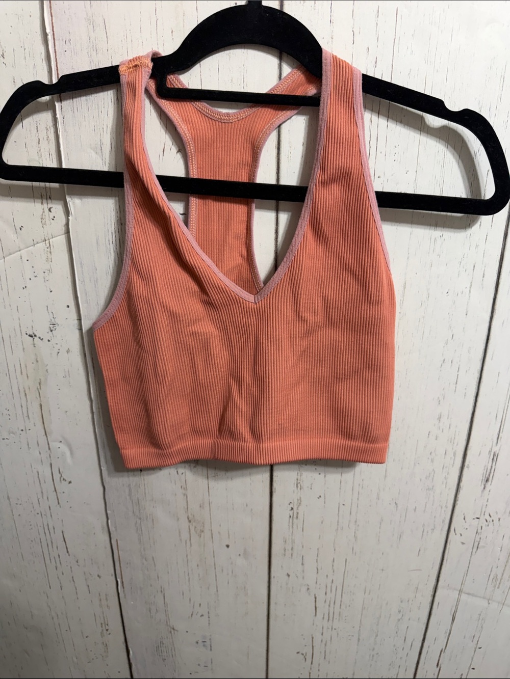 FP Ribbed V-Neck Racerback Bra Top - Picture 2 of 6